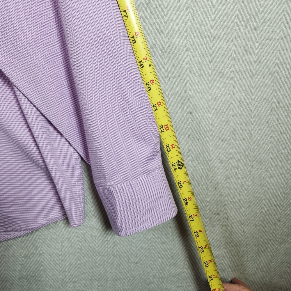 Duchamp Lavender Men's XL 17 1/2 44 Long Sleeve Button Down Shirt Flip Cuff - Picture 7 of 12
